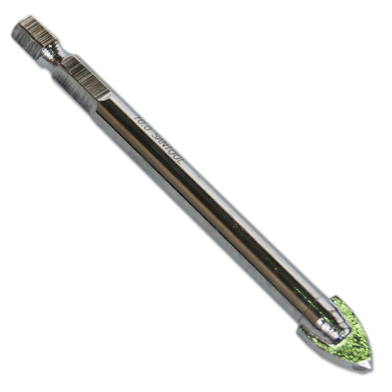 СВЕРЛО ПО КЕРАМ. ПЛИТКЕ И СТЕКЛУ 13ММ,  "SANTOOL" С ШЕСТИГРАННЫМ ХВОСТОВИКОМ