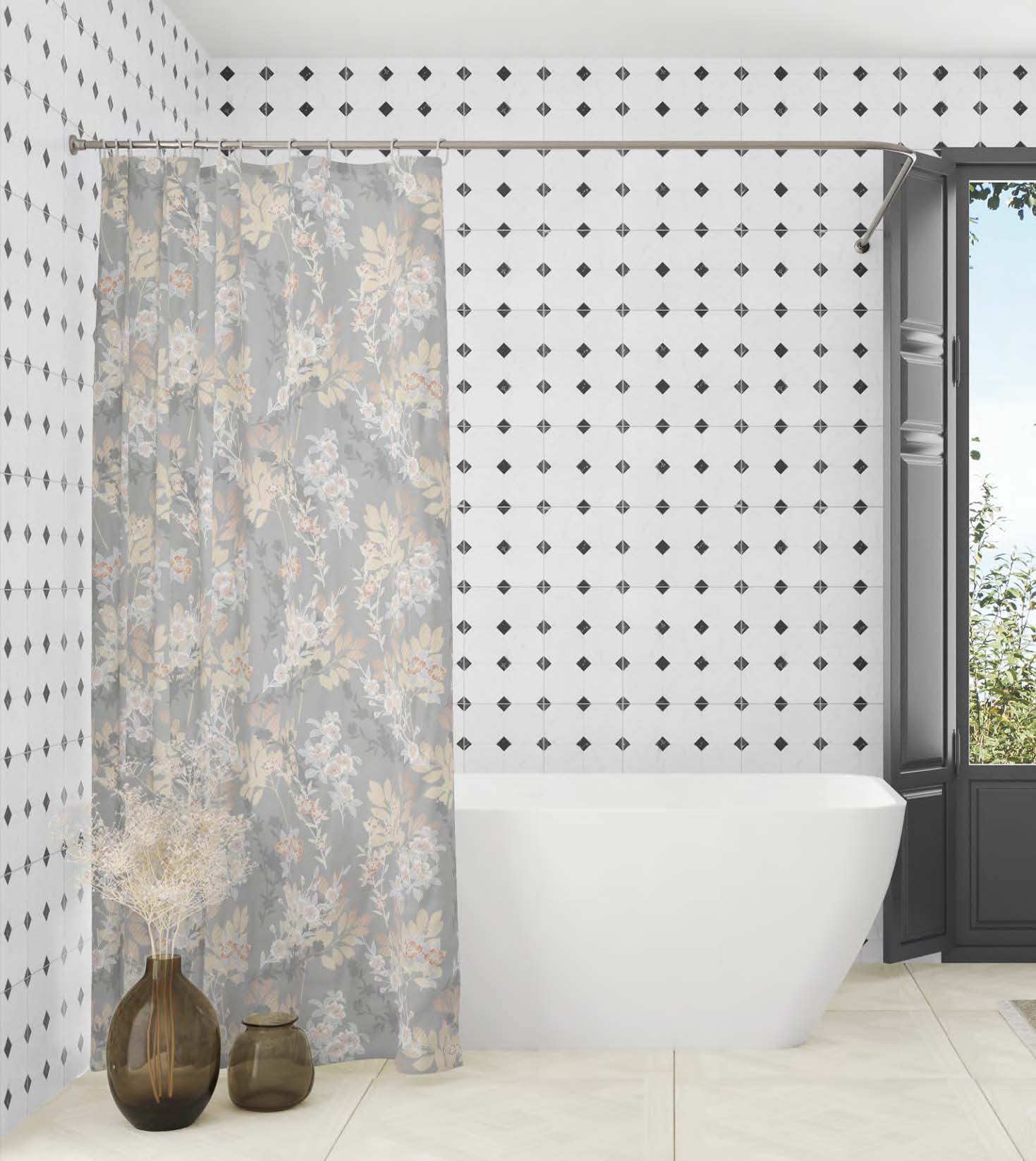 6666-2202-1 ШТОРА Д/ВАННОЙ КОМНАТЫ 180*180 ПОЛИЭСТЭР