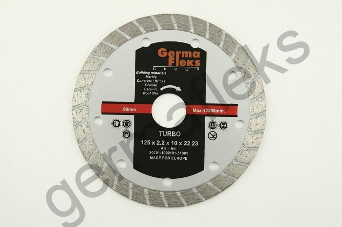 ДИСК АЛМАЗНЫЙ ТУРБО 180*22,2мм.Т СУХАЯ РЕЗКА "DIAMOND LINE"GERMA FLEX" 
