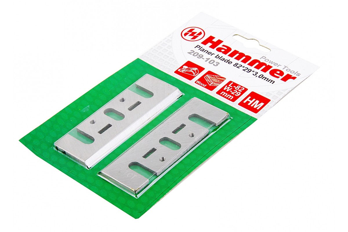 НОЖИ ДЛЯ РУБАНКА 82*29*3,0 82мм 2шт НМ // HAMMERFlex