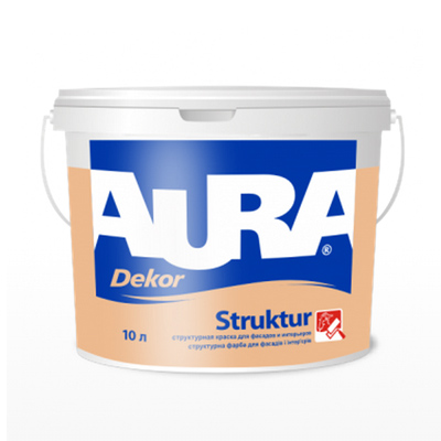 СТРУКТУРНАЯ КРАСКА ДЛЯ ФАСАДОВ И ИНТЕРЬЕРОВ 2,5л. "AURA DECOR STRUCTUR"