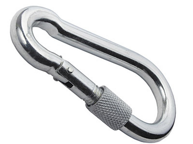 КАРАБИН С ФИКСАТОРОМ 6" ЦИНК