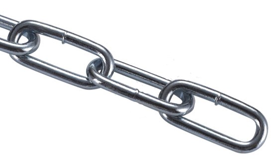 ЦЕПЬ СВАРНАЯ ДЛИННОЗВЕННАЯ 4ММ ЦИНК(45м/бухта)