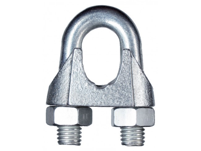 ЗАЖИМ ДЛЯ СТАЛЬНЫХ КАНАТОВ  2" НЕРЖ. СТАЛЬ