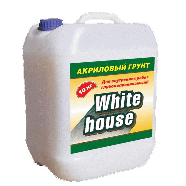 ГРУНТОВКА 5КГ АКРИЛОВАЯ Д/ВН. РАБОТ "WHITE HOUSE"
