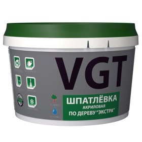 ШПАТЛЕВКА ПО ДЕРЕВУ БЕЛАЯ 1,0 кг. "VGT"