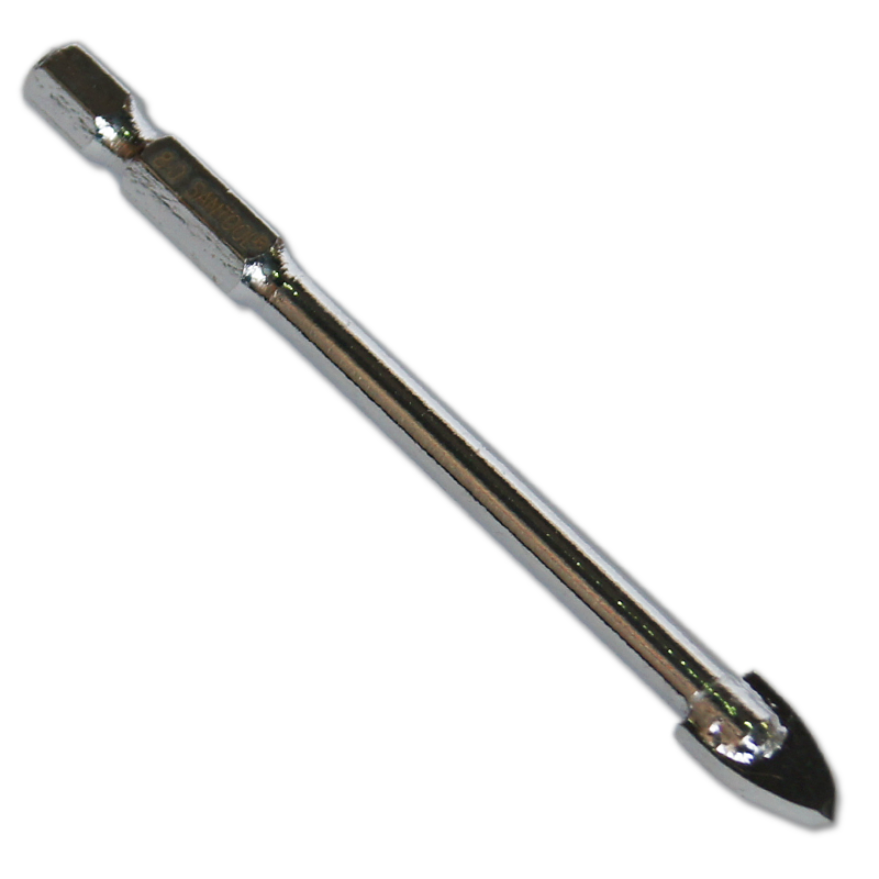 СВЕРЛО ПО КЕРАМ. ПЛИТКЕ И СТЕКЛУ 3ММ,  "SANTOOL" С ШЕСТИГРАННЫМ ХВОСТОВИКОМ