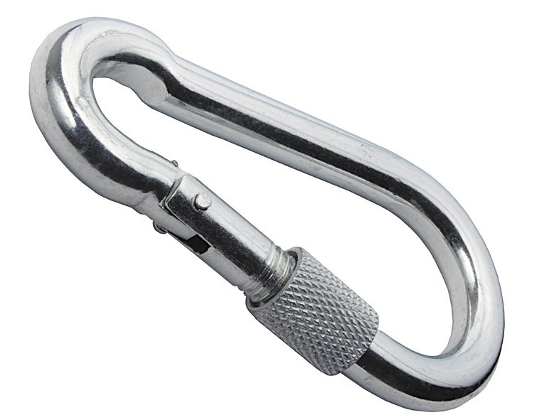 КАРАБИН С ФИКСАТОРОМ 4" ЦИНК