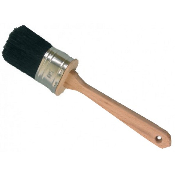 КИСТЬ ПЛОСКАЯ 10ММ, ЧЕРНАЯ НАТУРАЛЬНАЯ ЩЕТИНА, ДЕР. УДЛИНЕННАЯ РУЧКА, НИКЕЛИРОВАННАЯ ОБОЙМА УПРАВДОМ