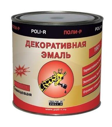 ЭМАЛЬ ПОЛИ-Р ДЕКОРАТИВНАЯ 616 СЕРЕБРО 160Г