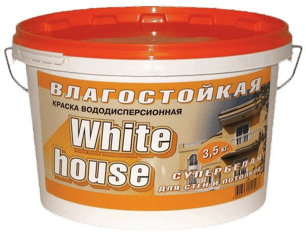 КРАСКА ВД ВЛАГОСТОЙКАЯ 14КГ "WHITE HOUSE"