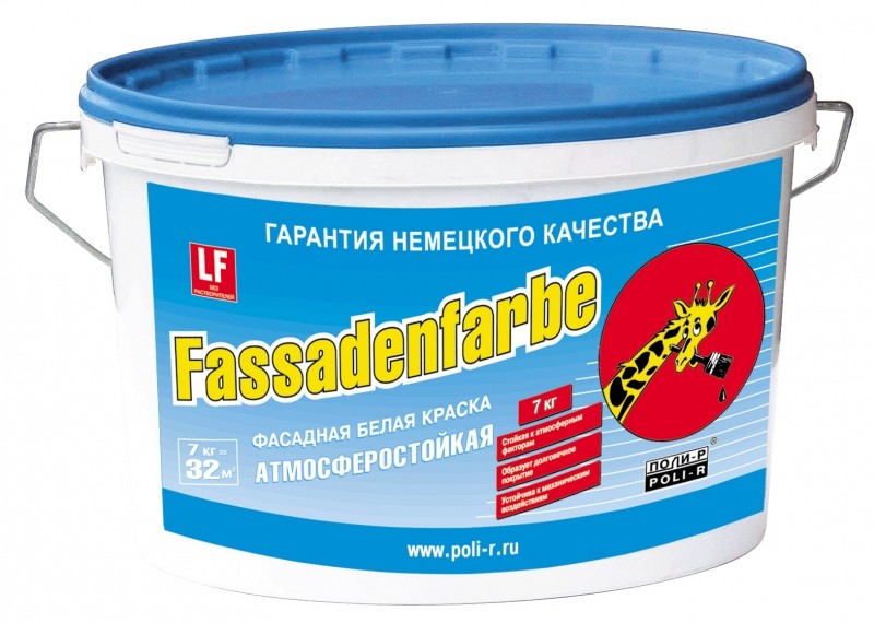 КРАСКА ВД 7КГ "ПОЛИ-Р" FASSADENFARBE