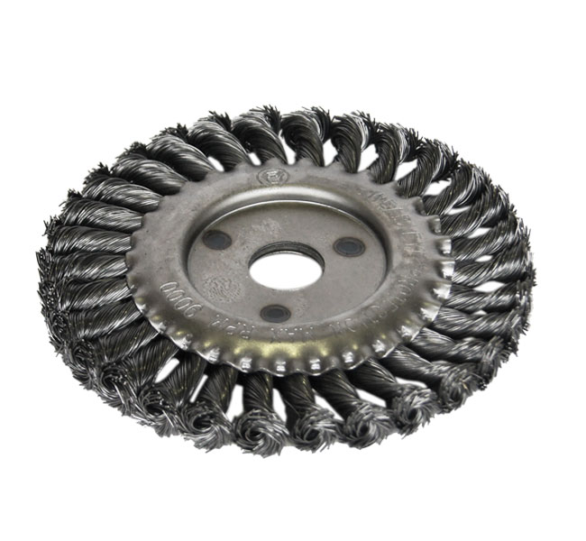 ЩЕТКА "SANTOOL" ДЛЯ БОЛГАРКИ, 175ММ ПОС. D=22 ММ ПЛОСКАЯ КРУЧ. ПРОВОЛОКА