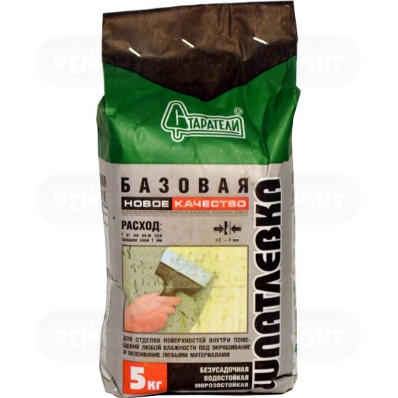 ШПАТЛЕВКА БАЗОВАЯ СУХАЯ 5КГ "СТАРАТЕЛИ"