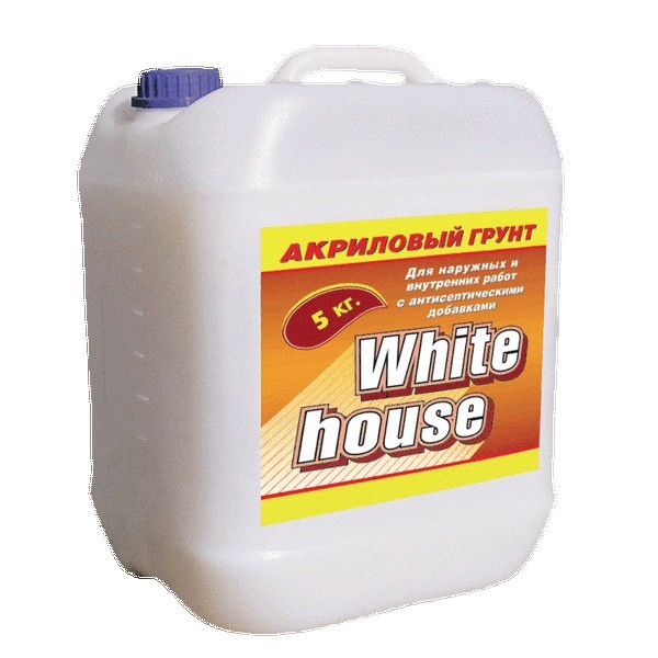 ГРУНТОВКА 10КГ АКРИЛОВАЯ Д/НАР. И ВН. РАБОТ "WHITE HOUSE"