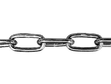 ЦЕПЬ СВАРНАЯ ДЛИННОЗВЕННАЯ 4мм. ЦИНК