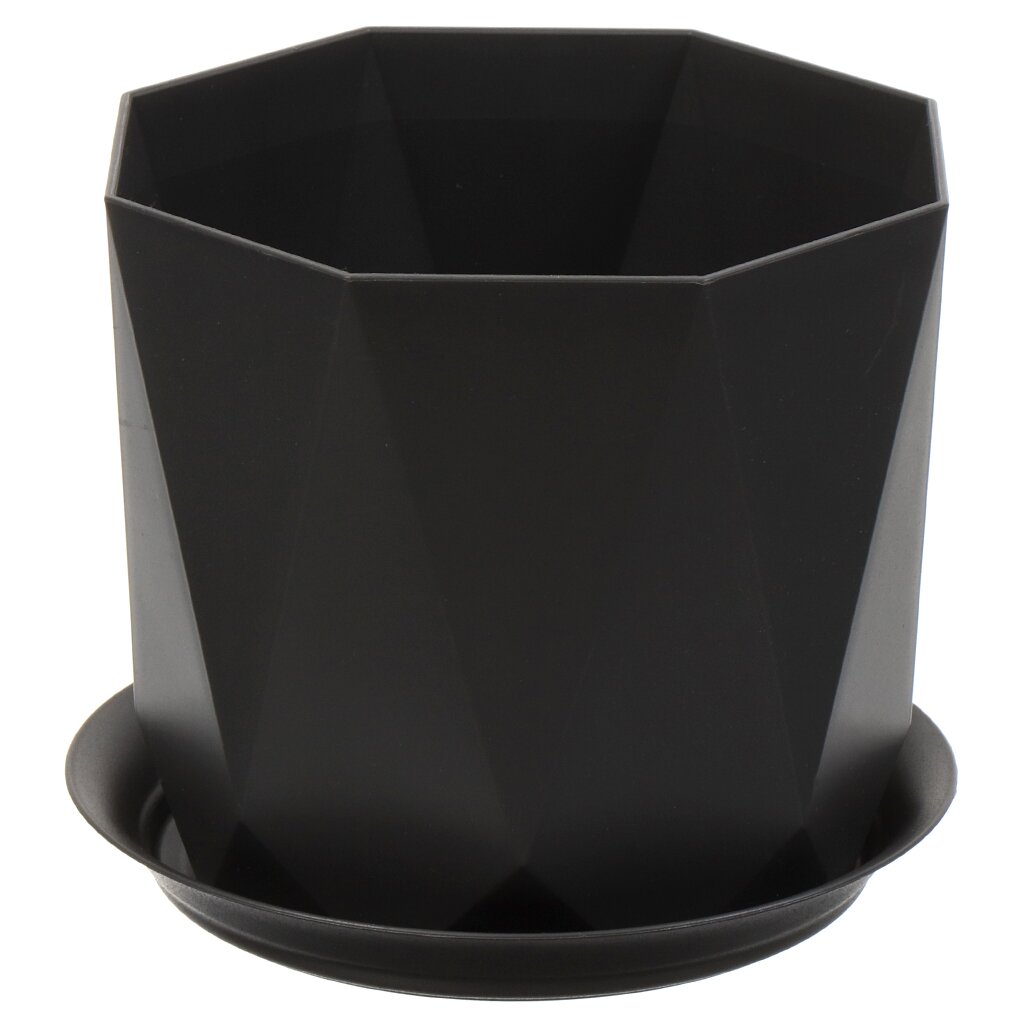 КАШПО 1Л 13*11СМ ГРАФИТ М3137