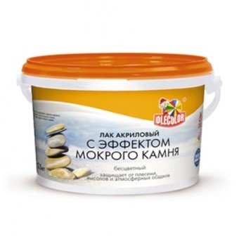 ЛАК АКРИЛОВЫЙ С ЭФФЕКТОМ МОКРОГО КАМНЯ 2,5кг. GOOD FOR WOOD 