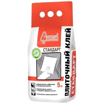 КЛЕЙ ПЛИТОЧНЫЙ СТАНДАРТ 5КГ СТАРАТЕЛИ