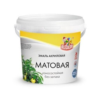 ЭМАЛЬ АКРИЛОВАЯ МАТОВАЯ БЕЛАЯ 3кг. 