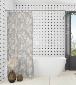 6666-2202-1 ШТОРА Д/ВАННОЙ КОМНАТЫ 180*180 ПОЛИЭСТЭР