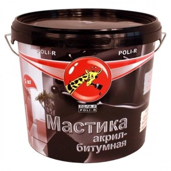 МАСТИКА АКРИЛ-БИТУМНАЯ 1кг ПОЛИ-Р