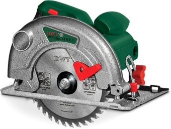 ПИЛА ЦИРКУЛЯР. 1,200КВТ 5000 ОБ/МИН 165/20 ММ 55/36ММ ЖЕЛ. ОПОРА БС ЩЕТОК ОЦИНК.DWT