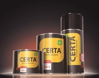  ЭМАЛЬ АНТИКОР. ТЕРМОСТОЙКАЯ ЧЁРНАЯ ДО 800 С 0,4кг. "CERTA"