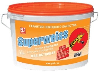 КРАСКА ВД 7 кг. "ПОЛИ-Р" SUPERWEISS